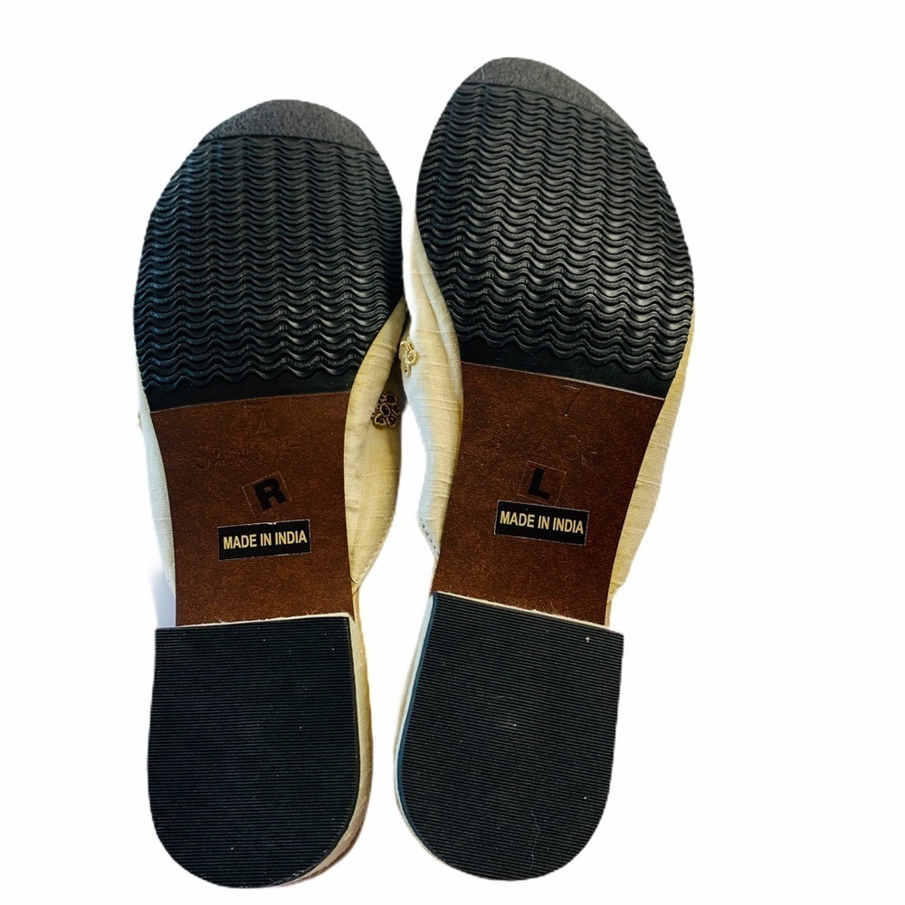 SAACHI Silk Embroidered Slides size 7 - Picture 8 of 15